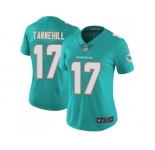 Women Nike Miami Dolphins #17 Ryan Tannehill Aqua Green Team Color Stitched NFL Vapor Untouchable Limited Jersey
