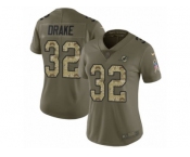 Women Nike Miami Dolphins #32 Kenyan Drake Limited Olive Camo 2017 Salute to Service NFL Jersey
