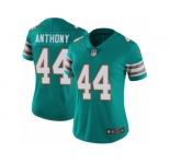 Women Nike Miami Dolphins #44 Stephone Anthony Aqua Green Alternate Vapor Untouchable Limited Player NFL Jersey