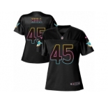 Women Nike Miami Dolphins #45 Mike Hull Game Black Fashion NFL Jersey