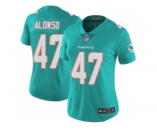 Women Nike Miami Dolphins #47 Kiko Alonso Aqua Green Team Color Stitched NFL Vapor Untouchable Limited Jersey