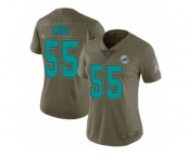 Women Nike Miami Dolphins #55 Koa Misi Limited Olive 2017 Salute to Service NFL Jersey