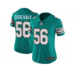 Women Nike Miami Dolphins #56 Davon Godchaux Aqua Green Alternate Vapor Untouchable Limited Player NFL Jersey