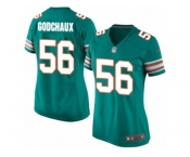 Women Nike Miami Dolphins #56 Davon Godchaux Game Aqua Green Alternate NFL Jersey