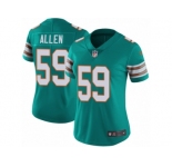 Women Nike Miami Dolphins #59 Chase Allen Aqua Green Alternate Vapor Untouchable Limited Player NFL Jersey
