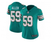 Women Nike Miami Dolphins #59 Chase Allen Aqua Green Alternate Vapor Untouchable Limited Player NFL Jersey
