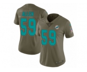 Women Nike Miami Dolphins #59 Chase Allen Limited Olive 2017 Salute to Service NFL Jersey