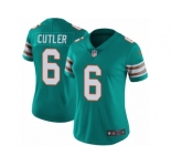 Women Nike Miami Dolphins #6 Jay Cutler Aqua Green Alternate Vapor Untouchable Limited Player NFL Jersey