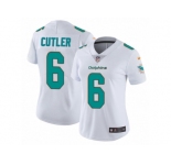 Women Nike Miami Dolphins #6 Jay Cutler White Vapor Untouchable Limited Player NFL Jersey