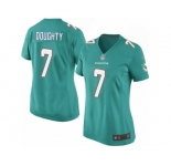 Women Nike Miami Dolphins #7 Brandon Doughty Game Aqua Green Team Color NFL Jersey