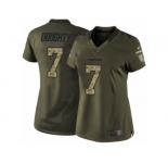 Women Nike Miami Dolphins #7 Brandon Doughty Limited Green Salute to Service NFL Jersey