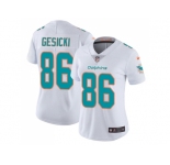 Women Nike Miami Dolphins #86 Mike Gesicki White Stitched NFL Vapor Untouchable Limited Jersey