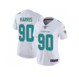 Women Nike Miami Dolphins #90 Charles Harris White Stitched NFL Vapor Untouchable Limited Jersey