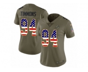 Women Nike Miami Dolphins #94 Lawrence Timmons Limited Olive USA Flag 2017 Salute to Service NFL Jersey
