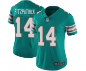 Women's Miami Dolphins #14 Ryan Fitzpatrick Aqua Green Alternate Vapor Untouchable Limited Player Football Jersey