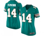 Women's Miami Dolphins #14 Ryan Fitzpatrick Game Aqua Green Alternate Football Jersey