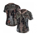 Women's Miami Dolphins #14 Ryan Fitzpatrick Limited Camo Rush Realtree Football Jersey