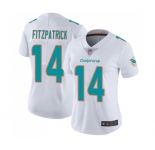 Women's Miami Dolphins #14 Ryan Fitzpatrick White Vapor Untouchable Limited Player Football Jersey