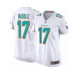 Women's Miami Dolphins #17 Jaylen Waddle White Vapor Untouchable Stitched Jersey