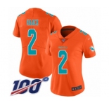 Women's Miami Dolphins #2 Matt Haack Limited Orange Inverted Legend 100th Season Football Jersey