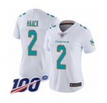 Women's Miami Dolphins #2 Matt Haack White Vapor Untouchable Limited Player 100th Season Football Jersey