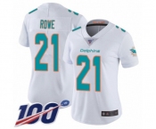 Women's Miami Dolphins #21 Eric Rowe White Vapor Untouchable Limited Player 100th Season Football Jersey
