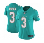 Women's Miami Dolphins #3 Josh Rosen Aqua Green Team Color Vapor Untouchable Limited Player Football Jersey