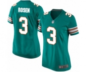 Women's Miami Dolphins #3 Josh Rosen Game Aqua Green Alternate Football Jersey