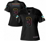 Women's Miami Dolphins #3 Josh Rosen Game Black Fashion Football Jersey