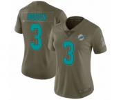 Women's Miami Dolphins #3 Josh Rosen Limited Olive 2017 Salute to Service Football Jersey