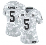 Women's Miami Dolphins #5 Jalen Ramsey 2024 F.U.S.E Arctic Camo Salute To Service Limited Stitched Football Jersey