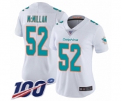 Women's Miami Dolphins #52 Raekwon McMillan White Vapor Untouchable Limited Player 100th Season Football Jersey