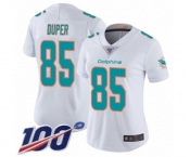 Women's Miami Dolphins #85 Mark Duper White Vapor Untouchable Limited Player 100th Season Football Jersey