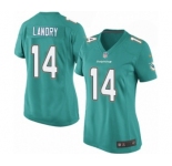 Women's Nike Miami Dolphins #14 Jarvis Landry Game Aqua Green Team Color NFL Jersey