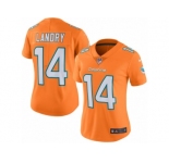 Women's Nike Miami Dolphins #14 Jarvis Landry Limited Orange Rush NFL Jersey