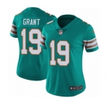 Women's Nike Miami Dolphins #19 Jakeem Grant Aqua Green Alternate Vapor Untouchable Elite Player NFL Jersey