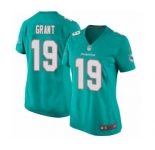 Women's Nike Miami Dolphins #19 Jakeem Grant Game Aqua Green Team Color NFL Jersey