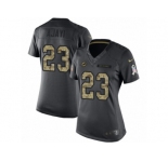 Women's Nike Miami Dolphins #23 Jay Ajayi Limited Black 2016 Salute to Service NFL Jersey