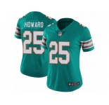 Women's Nike Miami Dolphins #25 Xavien Howard Vapor Untouchable Limited Aqua Green Alternate NFL Jersey