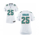 Women's Nike Miami Dolphins #25 Xavien Howard White NFL Jersey