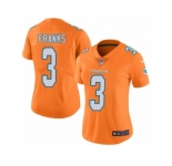 Women's Nike Miami Dolphins #3 Andrew Franks Limited Orange Rush NFL Jersey