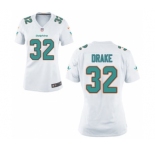 Women's Nike Miami Dolphins #32 Kenyan Drake White NFL Jersey