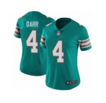 Women's Nike Miami Dolphins #4 Matt Darr Vapor Untouchable Limited Aqua Green Alternate NFL Jersey