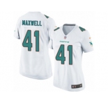 Women's Nike Miami Dolphins #41 Byron Maxwell Game White NFL Jersey