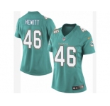 Women's Nike Miami Dolphins #46 Neville Hewitt Limited Aqua Green Team Color NFL Jersey