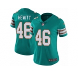 Women's Nike Miami Dolphins #46 Neville Hewitt Vapor Untouchable Limited Aqua Green Alternate NFL Jersey