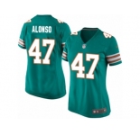 Women's Nike Miami Dolphins #47 Kiko Alonso Game Aqua Green Alternate NFL Jersey