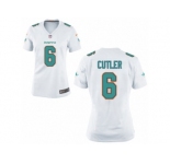 Women's Nike Miami Dolphins #6 Jay Cutler Game White NFL Jersey