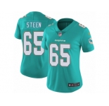 Women's Nike Miami Dolphins #65 Anthony Steen Vapor Untouchable Limited Aqua Green Team Color NFL Jersey