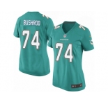 Women's Nike Miami Dolphins #74 Jermon Bushrod Game Aqua Green Team Color NFL Jersey